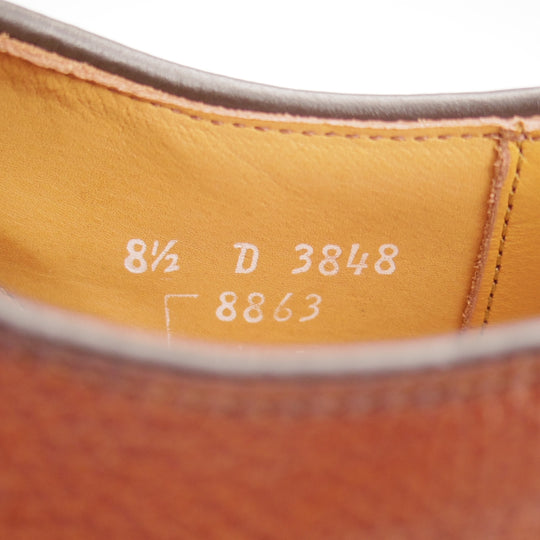 未使用★(米)アレンエドモンズ 8.5D【現行定価13万円程度★McClain/フルブローグ】マクレーン/シボ革/茶/メンズ/ALLEN EDMONDS★n928