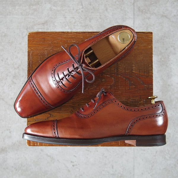 ★クロケット&ジョーンズ 6E【現行定価10万円以上★WESTBOURNE】348ラスト/クォーターブローグ/チェスナット/茶/Crockett&Jones★n441