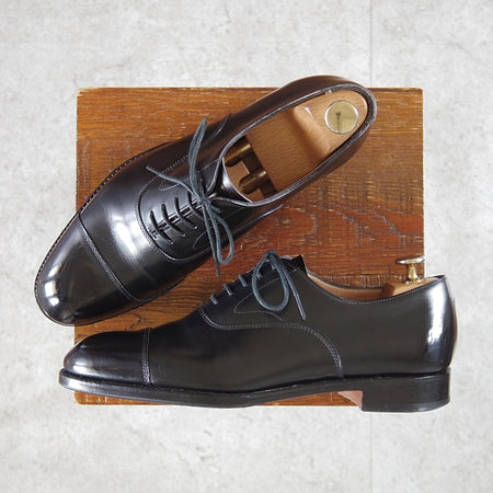 極上★(英)チーニー 6.5F【定価￥92,400-★アルフレッド/ALFRED】125ラスト/ストレートチップ/カーフ/黒/メンズ/CHEANEY★n442