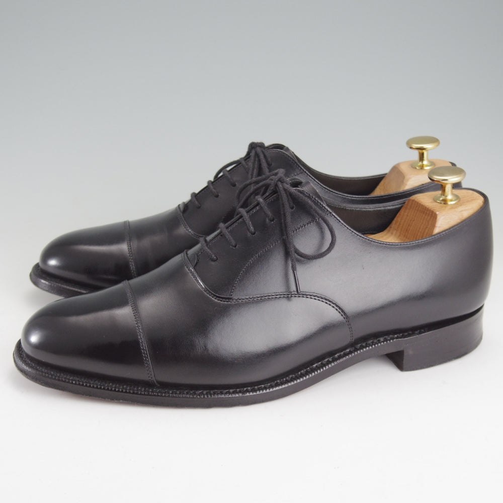 極美品★(英)チーニー 7.5F【グッドイヤーウェルテッド製法★トゥモローランド別注/ストレートチップ】カーフ/黒/メンズ/CHEANEY★o445