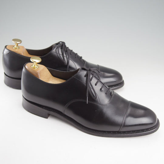 極美品★(英)チーニー 7.5F【グッドイヤーウェルテッド製法★トゥモローランド別注/ストレートチップ】カーフ/黒/メンズ/CHEANEY★o445