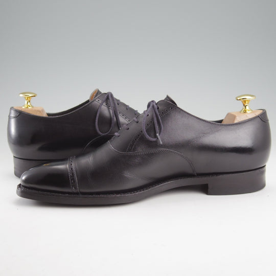 美品★三陽山長 SIZE 7【定価￥74,800-★勇之介/R309ラスト】パンチドキャップトゥ/カーフ/黒/メンズ/YUNOSUKE/Sanyo Yamacho★n930