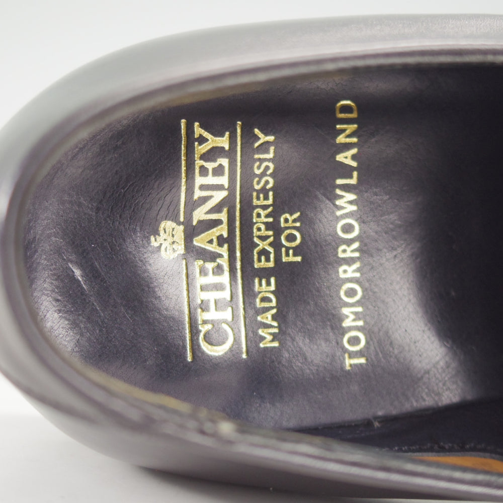 極美品★(英)チーニー 7.5F【グッドイヤーウェルテッド製法★トゥモローランド別注/ストレートチップ】カーフ/黒/メンズ/CHEANEY★o445