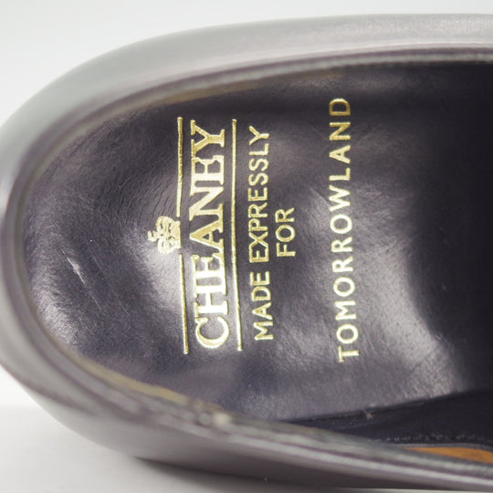 極美品★(英)チーニー 7.5F【グッドイヤーウェルテッド製法★トゥモローランド別注/ストレートチップ】カーフ/黒/メンズ/CHEANEY★o445