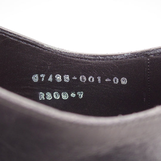 美品★三陽山長 SIZE 7【定価￥74,800-★勇之介/R309ラスト】パンチドキャップトゥ/カーフ/黒/メンズ/YUNOSUKE/Sanyo Yamacho★n930