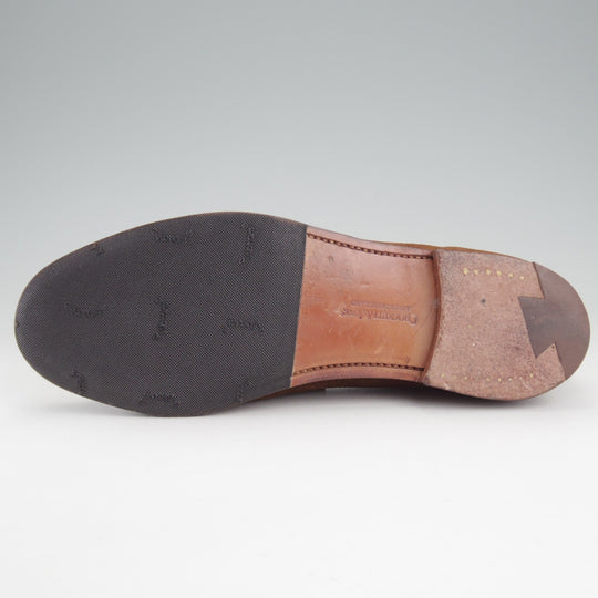 美品★クロケット&ジョーンズ 6E【現行定価10万円以上★RICHMOND/314ラスト】コインローファー/スエード/茶/メンズ/Crockett&Jones★o446