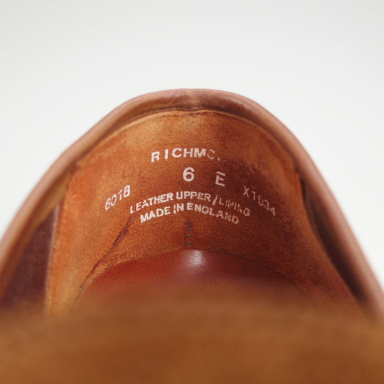 美品★クロケット&ジョーンズ 6E【現行定価10万円以上★RICHMOND/314ラスト】コインローファー/スエード/茶/メンズ/Crockett&Jones★o446