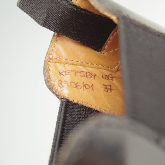極美品★チャーチ(レディース) SIZE 37【定価￥198,000-★KETSBY WG/サイドゴアブーツ】ポリッシュドバインダーカーフ/黒/Church's★p007