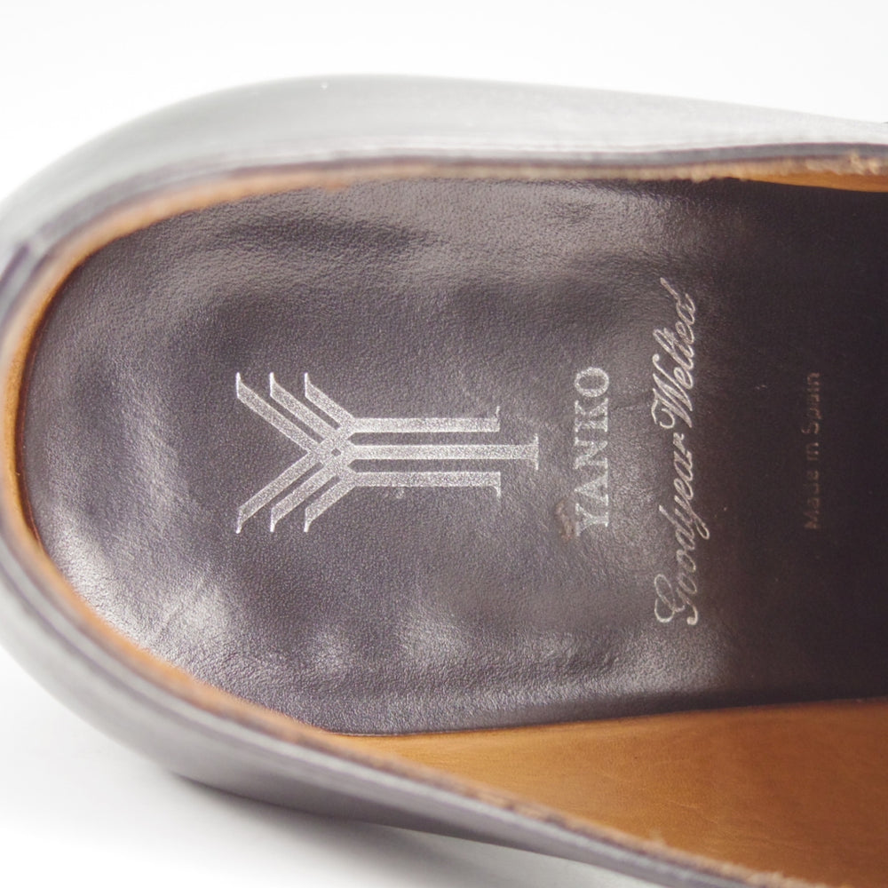 ★(スペイン製)YANKO/ヤンコ SIZE 7【グッドイヤーウェルテッド製法★パンチドキャップトゥ/14727】カーフ/黒/メンズ★o447