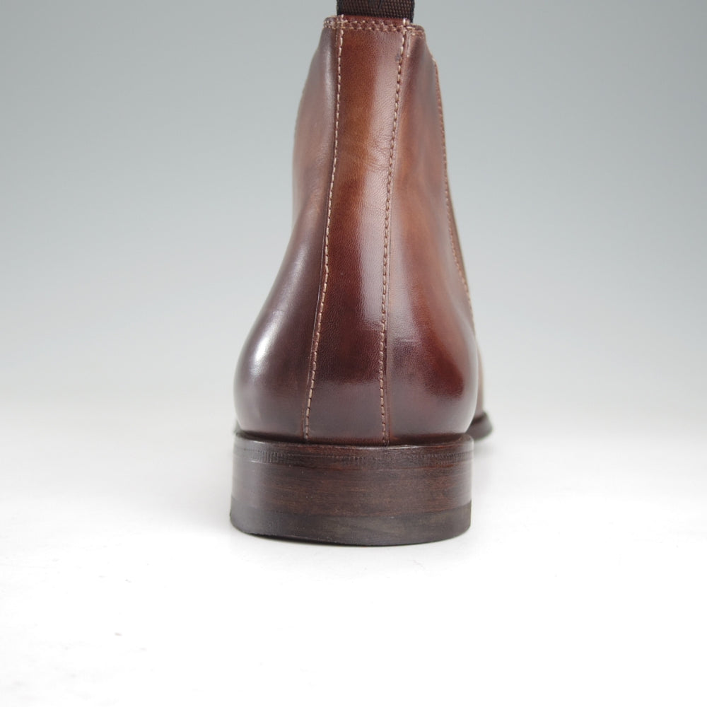 極上★(伊)サントーニ SIZE 7.5【★サイドゴアブーツ/濃茶】カーフ/メンズ/Santoni★o448