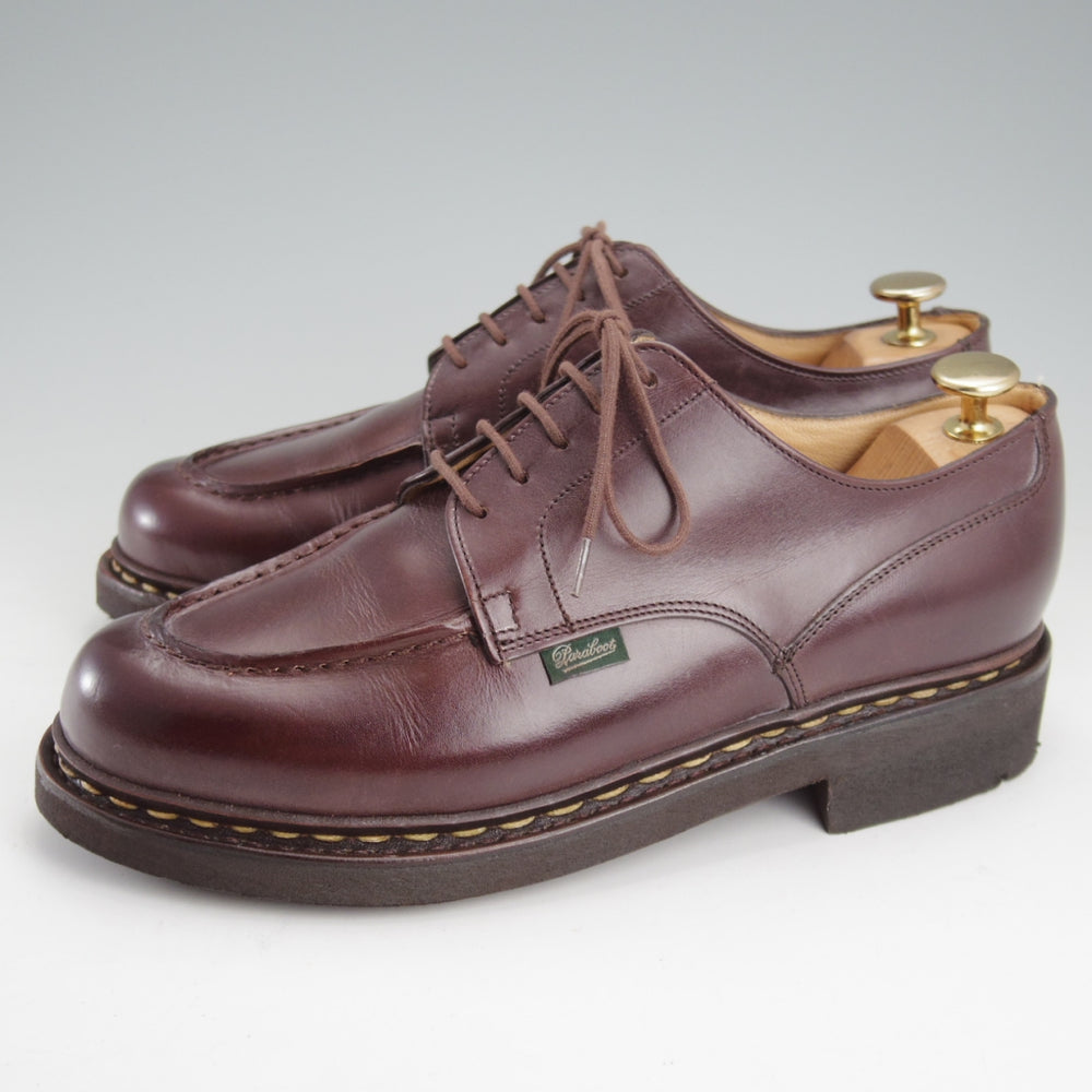極美品★パラブーツ SIZE 5.5【定価￥96,800-★シャンボード/CHAMBORD】CAFE/カフェ/リスレザー/TEXソール/Uチップ/濃茶/Paraboot★n933