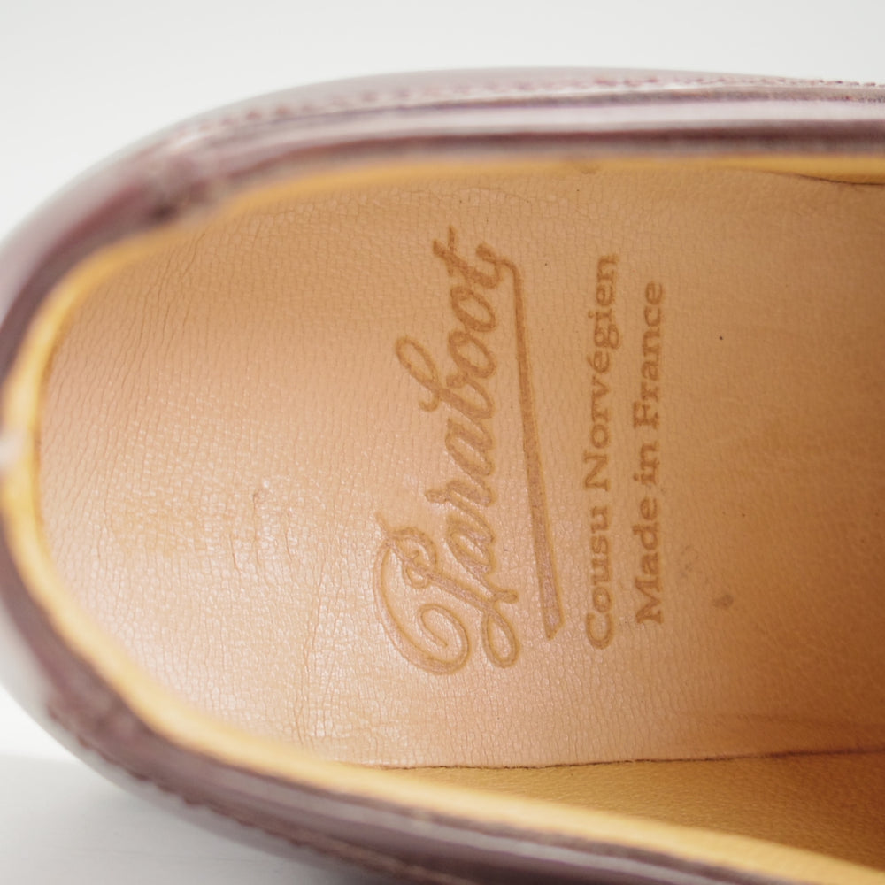 極美品★パラブーツ SIZE 5.5【定価￥96,800-★シャンボード/CHAMBORD】CAFE/カフェ/リスレザー/TEXソール/Uチップ/濃茶/Paraboot★n933