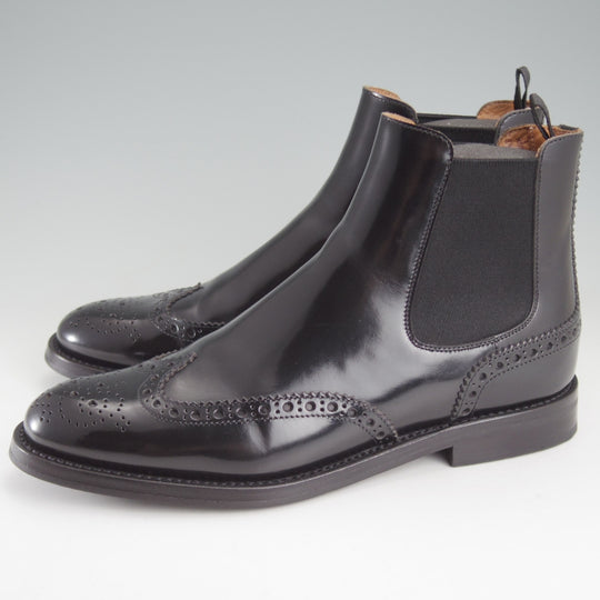 極美品★チャーチ(レディース) SIZE 37【定価￥198,000-★KETSBY WG/サイドゴアブーツ】ポリッシュドバインダーカーフ/黒/Church's★p007