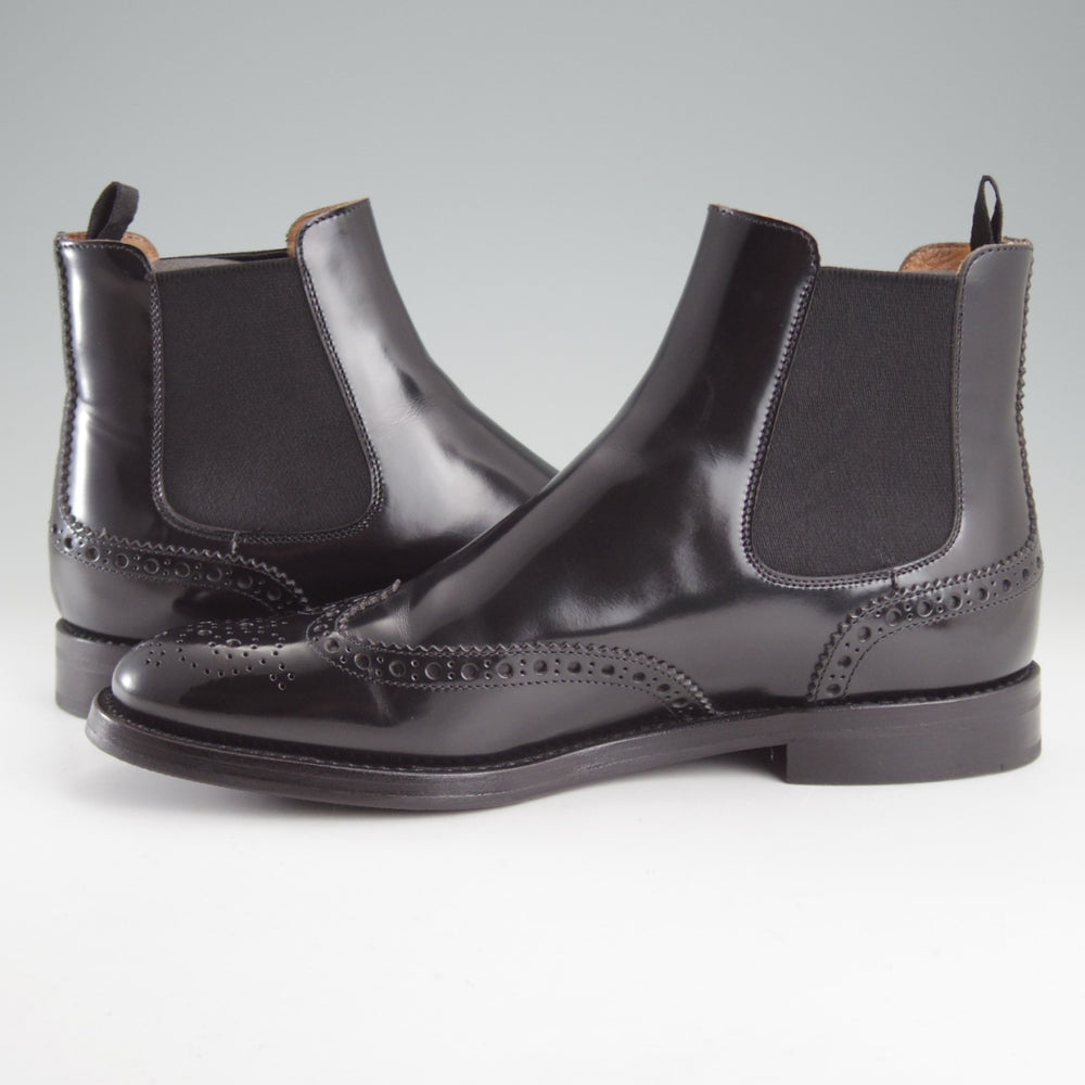 極美品★チャーチ(レディース) SIZE 37【定価￥198,000-★KETSBY WG/サイドゴアブーツ】ポリッシュドバインダーカーフ/黒/Church's★p007