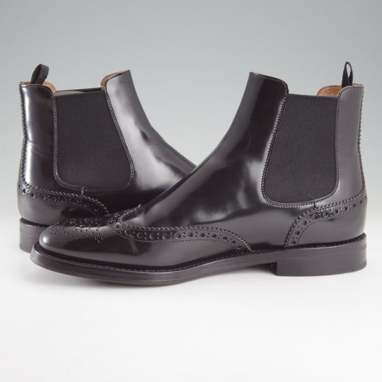 極美品★チャーチ(レディース) SIZE 37【定価￥198,000-★KETSBY WG/サイドゴアブーツ】ポリッシュドバインダーカーフ/黒/Church's★p007