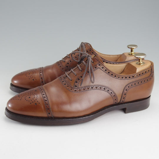 ★クロケット&ジョーンズ 6.5E【同系モデル定価￥143,000-★WESTFIELD/セミブローグ】341ラスト/茶/メンズ/Crockett&Jones★o450