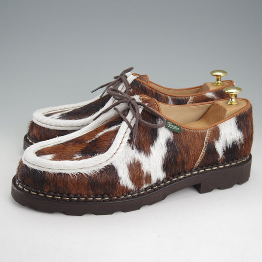 未使用★パラブーツ SIZE 43【定価￥96,800-★ハラコ仕様/MICHAEL/ミカエル】チロリアンシューズ/POILS VACHE/茶/Paraboot★n935