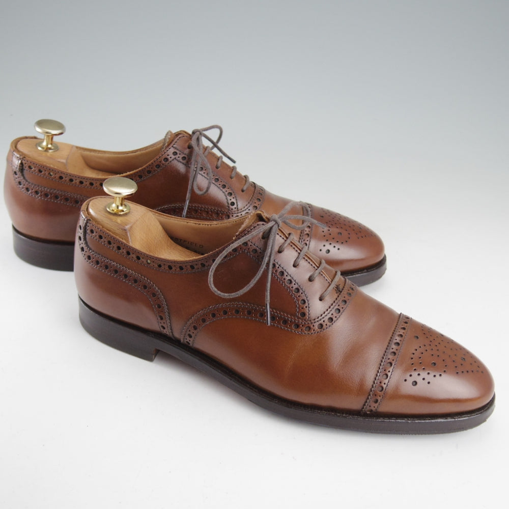 ★クロケット&ジョーンズ 6.5E【同系モデル定価￥143,000-★WESTFIELD/セミブローグ】341ラスト/茶/メンズ/Crockett&Jones★o450