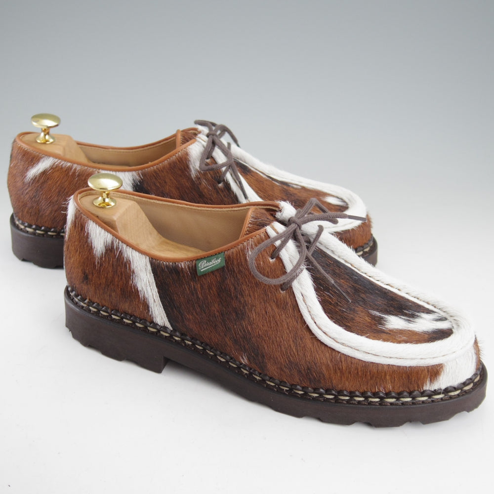 未使用★パラブーツ SIZE 43【定価￥96,800-★ハラコ仕様/MICHAEL/ミカエル】チロリアンシューズ/POILS VACHE/茶/Paraboot★n935