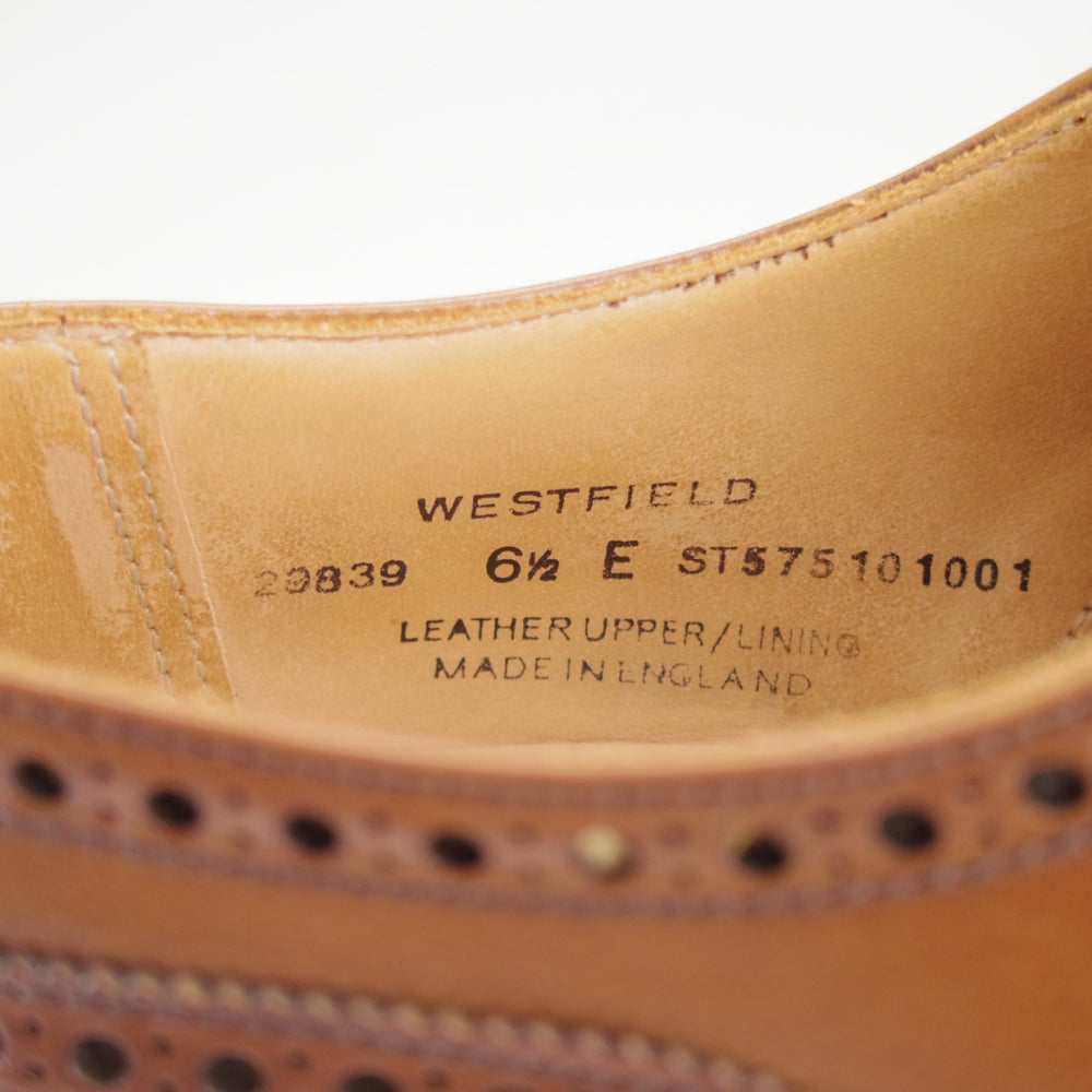 ★クロケット&ジョーンズ 6.5E【同系モデル定価￥143,000-★WESTFIELD/セミブローグ】341ラスト/茶/メンズ/Crockett&Jones★o450