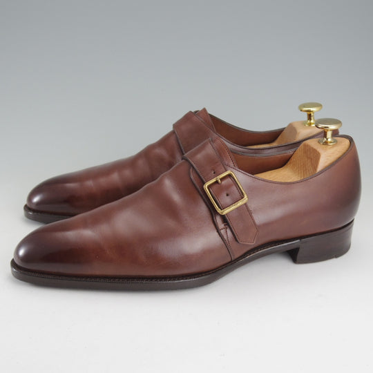 極上★(英)ガジアーノ&ガーリング 7E【現行定価20万円以上★REGENCY/DECOラスト】モンクストラップ/カーフ/濃茶/GAZIANO&GIRLING★o451