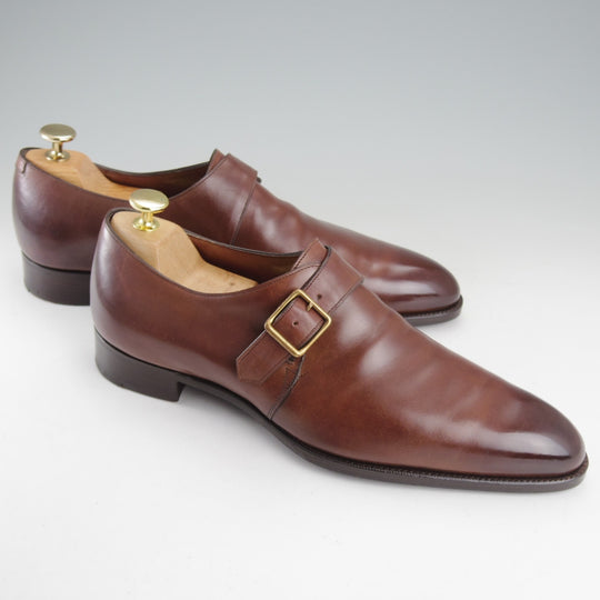 極上★(英)ガジアーノ&ガーリング 7E【現行定価20万円以上★REGENCY/DECOラスト】モンクストラップ/カーフ/濃茶/GAZIANO&GIRLING★o451