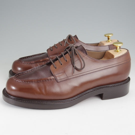 極上★(浅草)RENDO/レンド SIZE 7【貴重★パターンオーダー品/GB001】Uチップ/ベガノカーフ×アルパインカーフ/濃茶/メンズ★n440