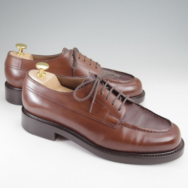 極上★(浅草)RENDO/レンド SIZE 7【貴重★パターンオーダー品/GB001】Uチップ/ベガノカーフ×アルパインカーフ/濃茶/メンズ★n440