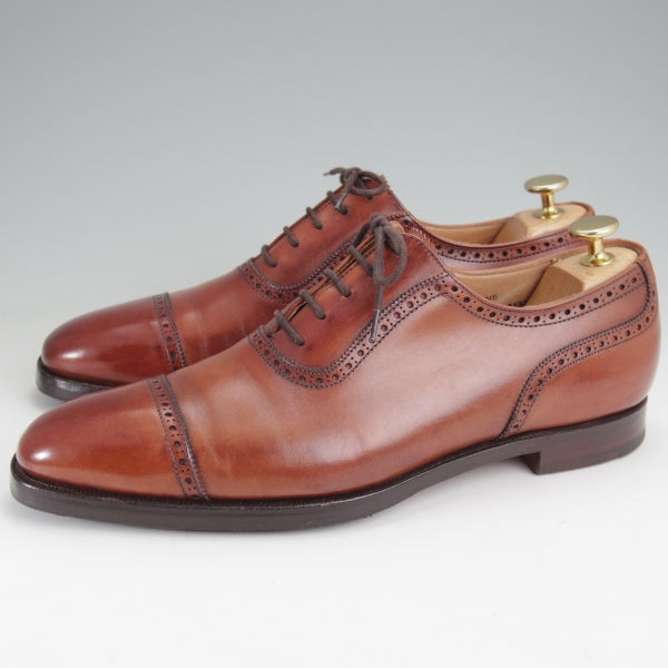 ★クロケット&ジョーンズ 6E【現行定価10万円以上★WESTBOURNE】348ラスト/クォーターブローグ/チェスナット/茶/Crockett&Jones★n441
