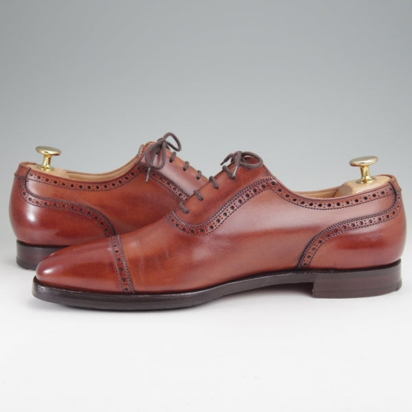 ★クロケット&ジョーンズ 6E【現行定価10万円以上★WESTBOURNE】348ラスト/クォーターブローグ/チェスナット/茶/Crockett&Jones★n441