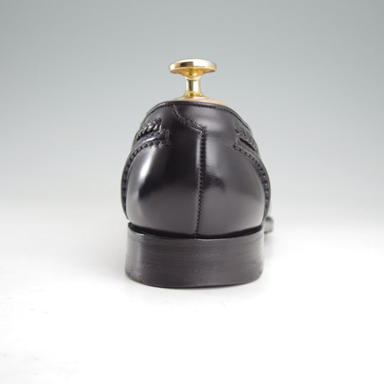 美品★エドワードグリーン 5.5E【定価￥264,000-★BELGRAVIA/184ラスト】タッセルローファー/カーフ/黒/メンズ/EDWARD GREEN★o454