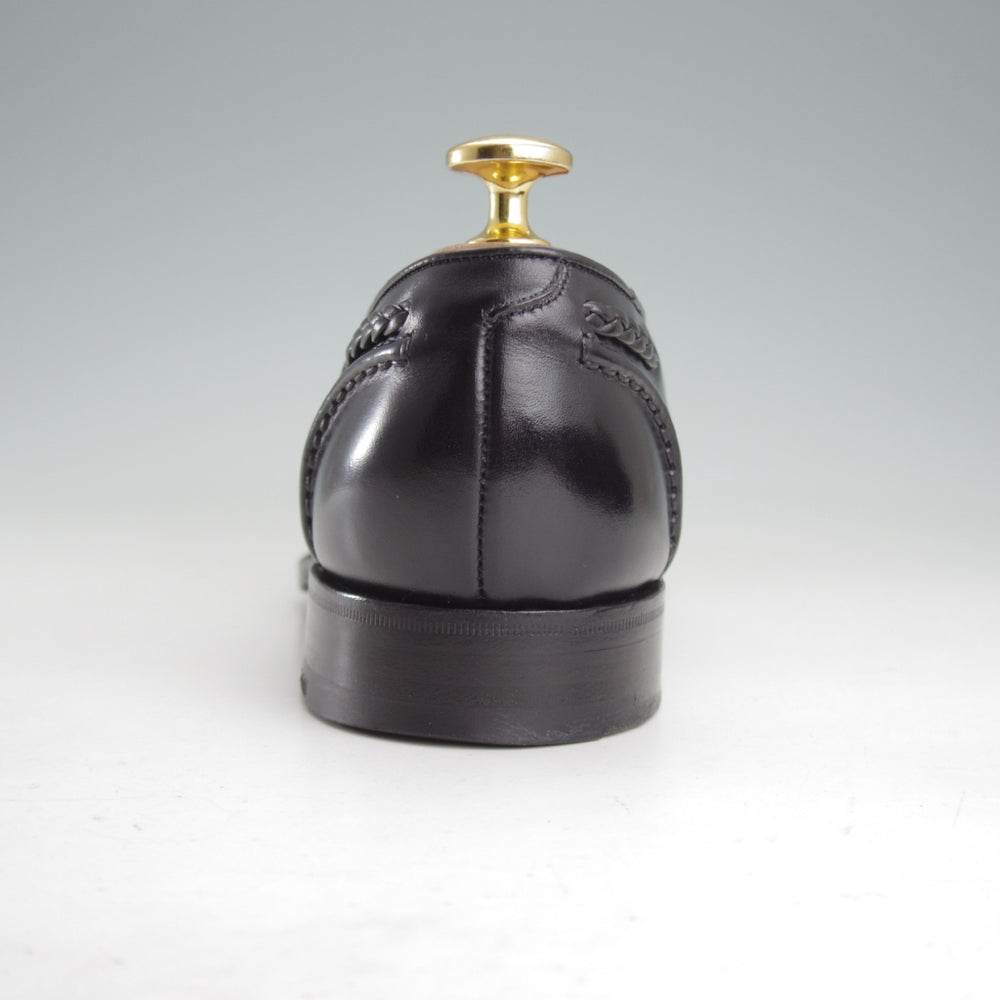 美品★エドワードグリーン 5.5E【定価￥264,000-★BELGRAVIA/184ラスト】タッセルローファー/カーフ/黒/メンズ/EDWARD GREEN★o454