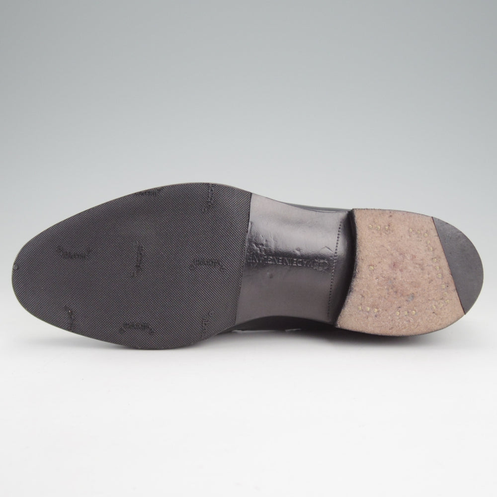 美品★エドワードグリーン 5.5E【定価￥264,000-★BELGRAVIA/184ラスト】タッセルローファー/カーフ/黒/メンズ/EDWARD GREEN★o454