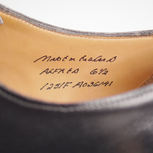 極上★(英)チーニー 6.5F【定価￥92,400-★アルフレッド/ALFRED】125ラスト/ストレートチップ/カーフ/黒/メンズ/CHEANEY★n442