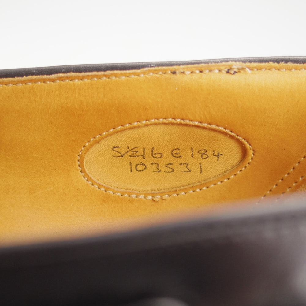 美品★エドワードグリーン 5.5E【定価￥264,000-★BELGRAVIA/184ラスト】タッセルローファー/カーフ/黒/メンズ/EDWARD GREEN★o454