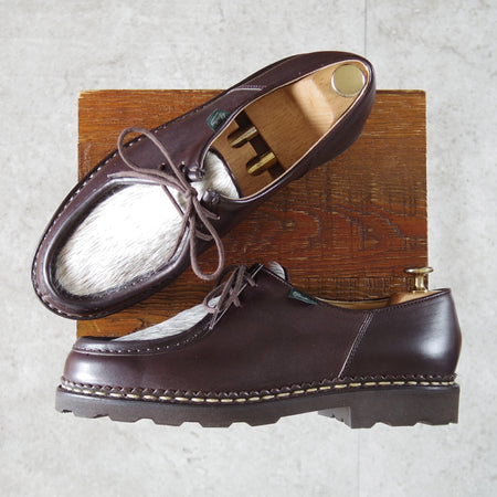 未使用★パラブーツ SIZE 42【定価￥96,800-★ポニー/ミカエル/MICHAEL】チロリアンシューズ/リスレザー/濃茶/Paraboot★n948
