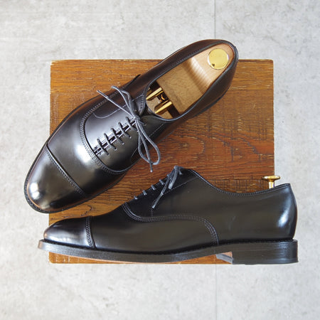 未使用★(米)アレンエドモンズ 7.5E【定価￥132,000-★パークアベニュー/Park Avenue】ストレートチップ/カーフ/黒/ALLEN EDMONDS★o471