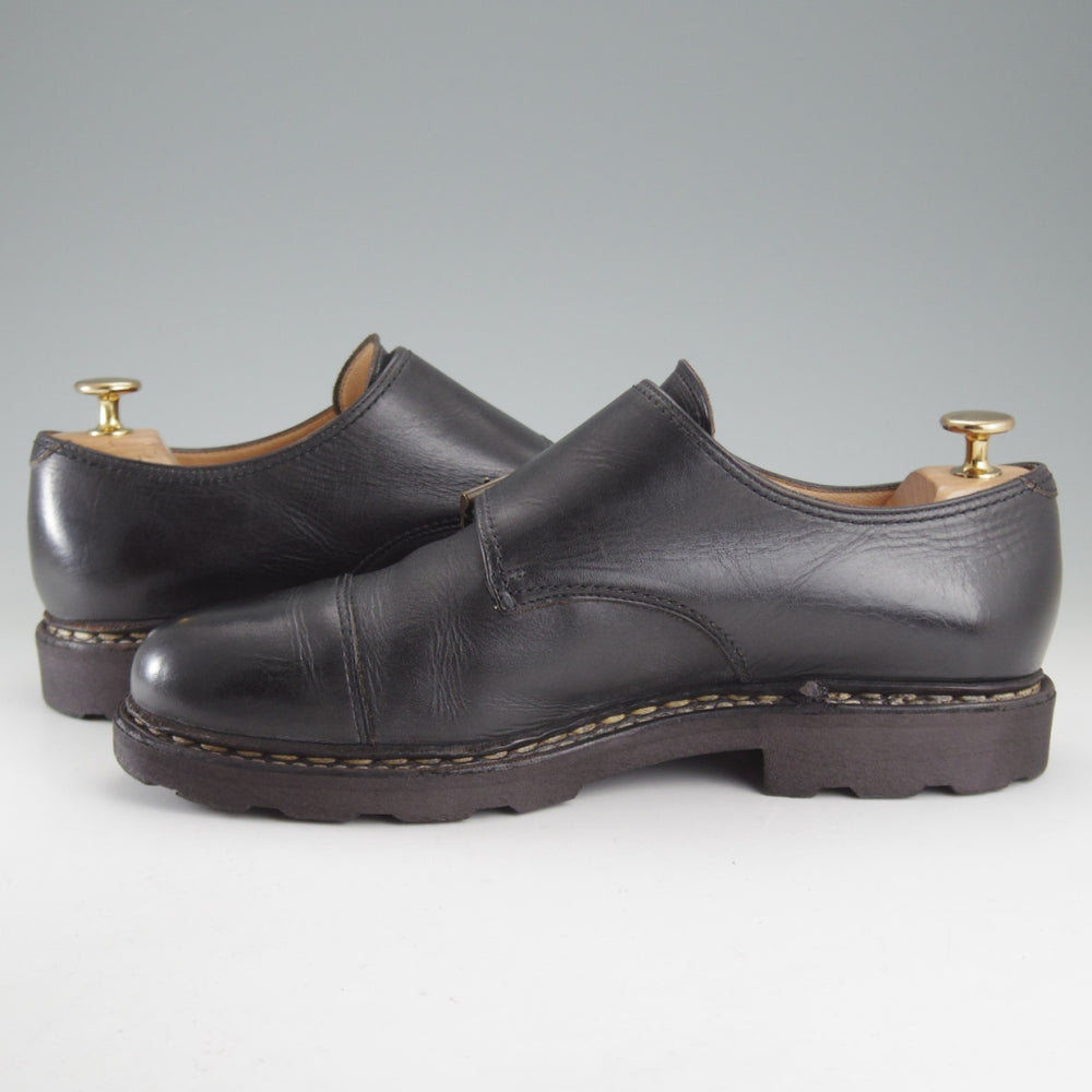 ★パラブーツ SIZE 7【定価￥96,800-★ウィリアム/WILLIAM】マルシェソール/ダブルモンク/リスレザー/黒/メンズ/Paraboot★p015