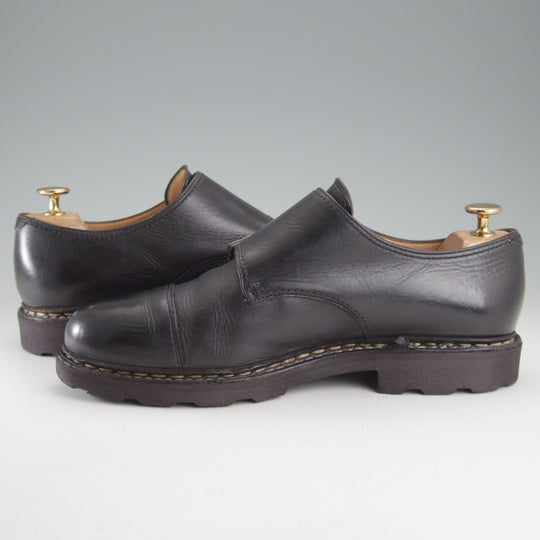 ★パラブーツ SIZE 7【定価￥96,800-★ウィリアム/WILLIAM】マルシェソール/ダブルモンク/リスレザー/黒/メンズ/Paraboot★p015