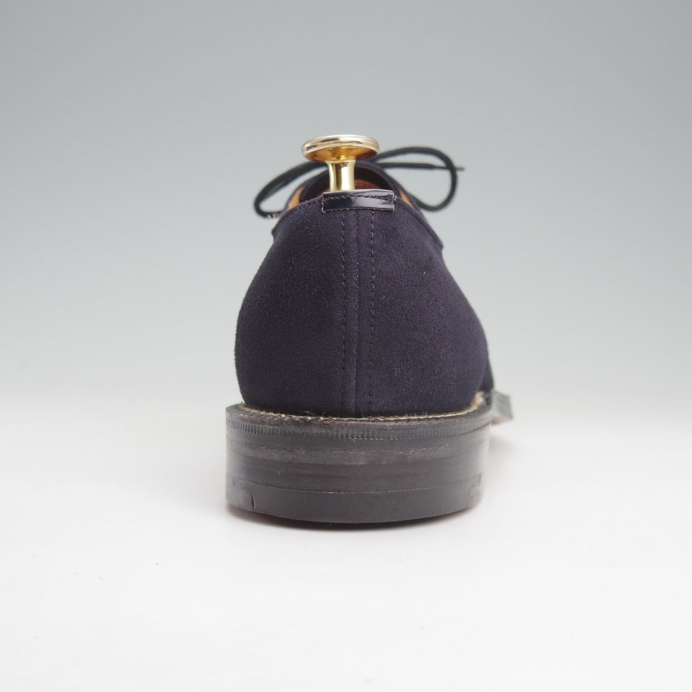 未使用★チャーチ 60E/UK6【デッドストック品★旧チャーチ/3都市ロゴ/149ラスト】プレーントゥ/スエード/紺/メンズ/Church's★n940