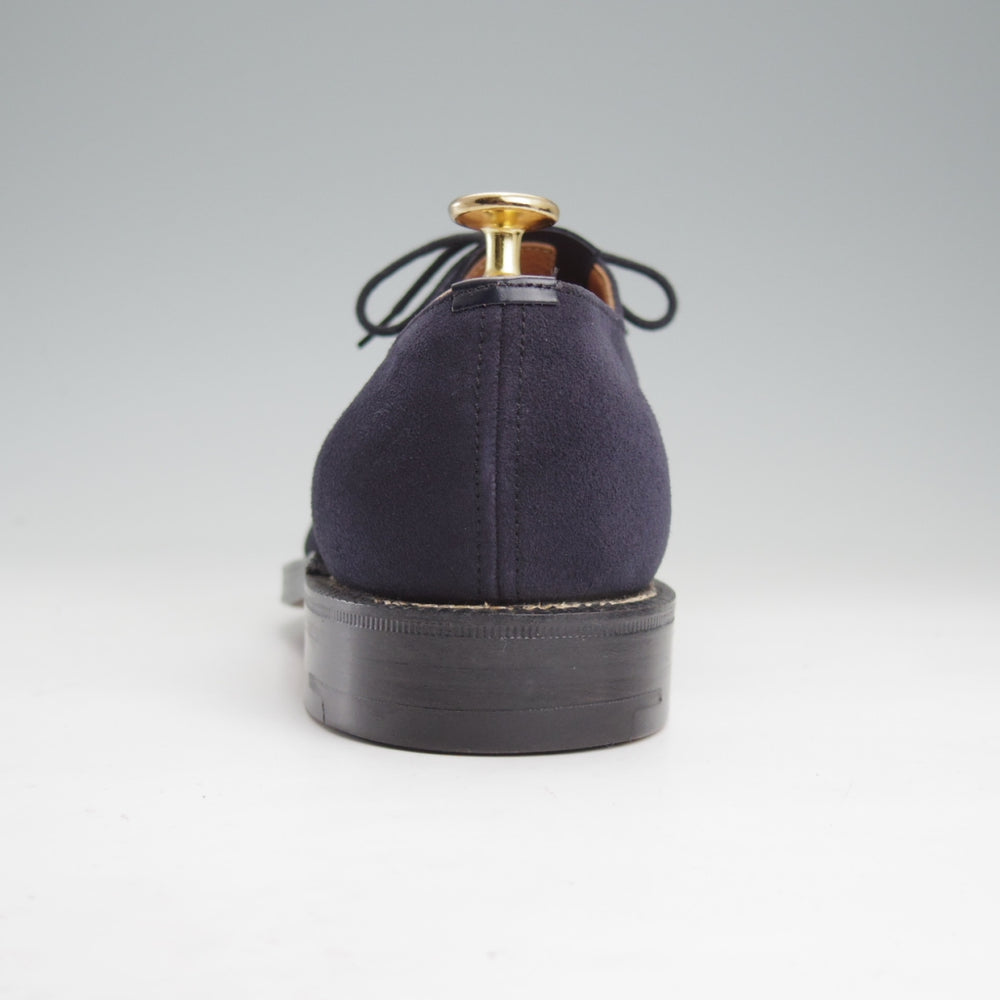 未使用★チャーチ 60E/UK6【デッドストック品★旧チャーチ/3都市ロゴ/149ラスト】プレーントゥ/スエード/紺/メンズ/Church's★n940