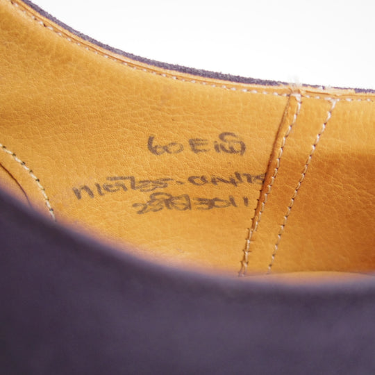 未使用★チャーチ 60E/UK6【デッドストック品★旧チャーチ/3都市ロゴ/149ラスト】プレーントゥ/スエード/紺/メンズ/Church's★n940