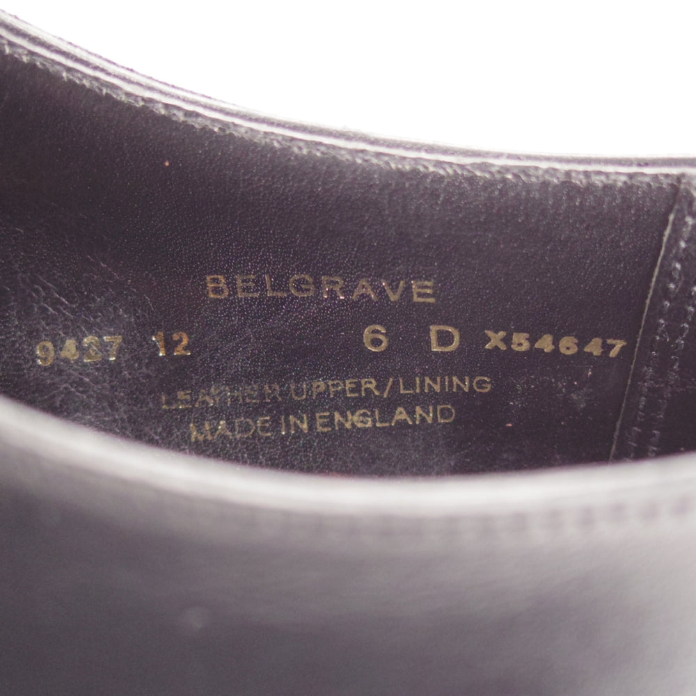 未使用★クロケット&ジョーンズ 6D【定価￥148,500-★BELGRAVE/ハンドグレードライン】337ラスト/カーフ/黒/Crockett&Jones★o461