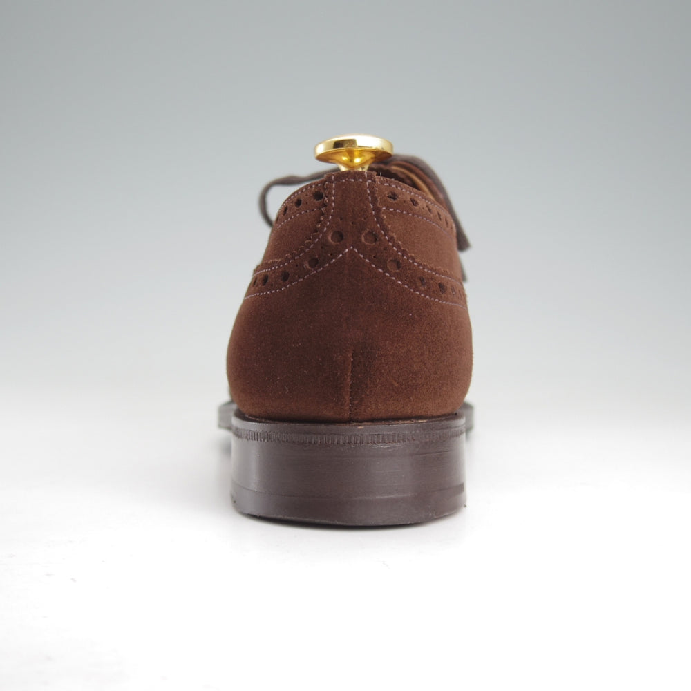 美品★チャーチ 55F/UK5.5【現行定価￥181,500-★DIPLOMAT/ディプロマット/100ラスト】セミブローグ/スエード/濃茶/Church's★o463