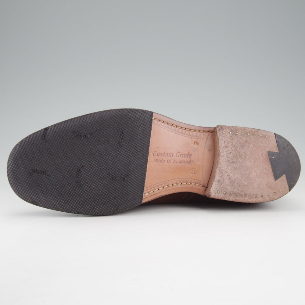 美品★チャーチ 55F/UK5.5【現行定価￥181,500-★DIPLOMAT/ディプロマット/100ラスト】セミブローグ/スエード/濃茶/Church's★o463