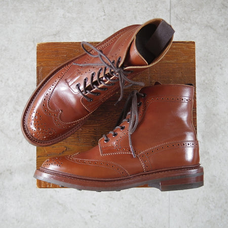 美品★トリッカーズ(レディース) SIZE 4.5【定価￥143,000-★STEPHY/カントリ−ブーツ】L5676/マロンアンティーク/茶/Tricker's★p022