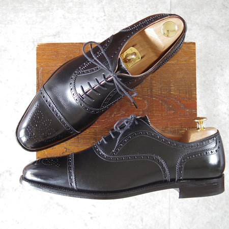 極美品★スコッチグレイン SIZE 27【定価￥71,500-★百貨店限定/クラシックシリーズ/T0010】セミブローグ/黒/SCOTCH GRAIN★p028