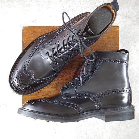 未使用★トリッカーズ SIZE 8【現行定価17万円以上★コードバン仕様/MALTON/濃紺～ほぼ黒】モールトン/カントリーブーツ/Tricker's★p033