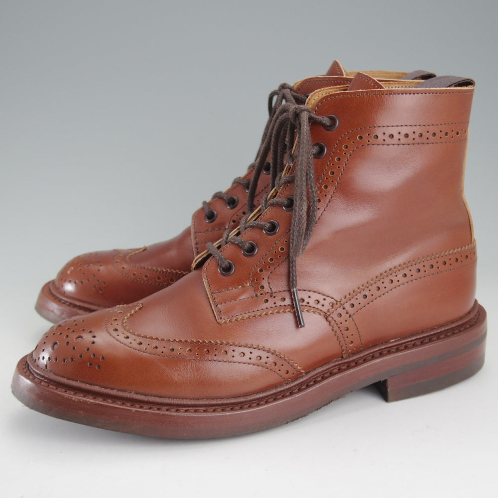 美品★トリッカーズ(レディース) SIZE 4.5【定価￥143,000-★STEPHY/カントリ−ブーツ】L5676/マロンアンティーク/茶/Tricker's★p022