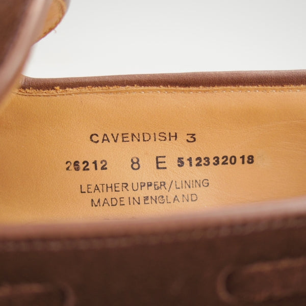 ほぼ未使用★クロケット&ジョーンズ 8E【定価￥115,500-★CAVENDISH 3/キャベンディッシュ3】タッセルローファー/スエード/濃茶/★n450
